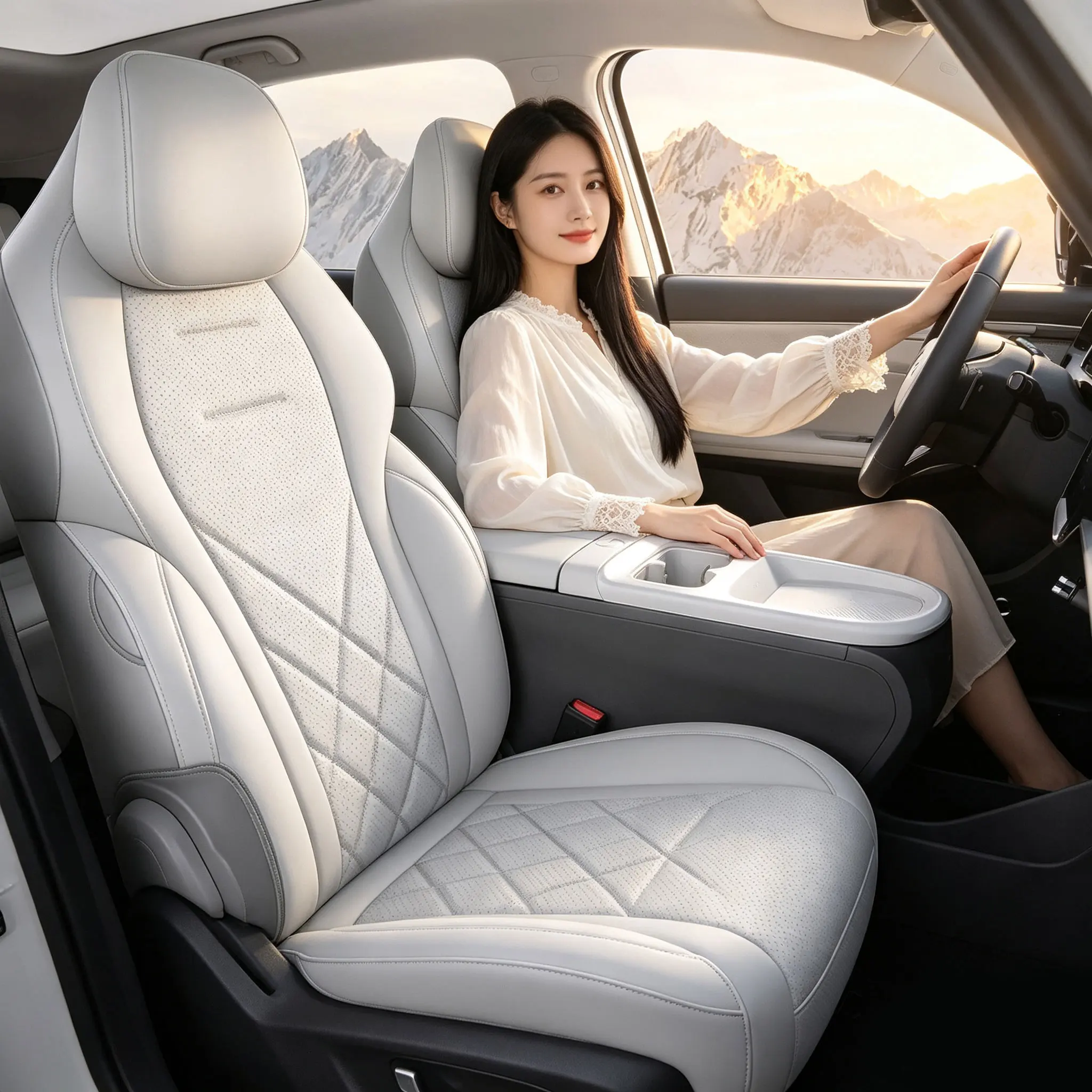 Left-Drive Car Seat Cover For Arcfox Koala S 2024-2026 Full Surround Protective Covers All Season Seat Cushion Custom Fit