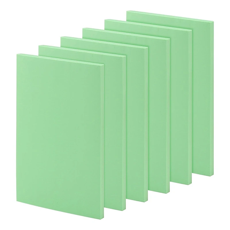 6 PCS 6 X 4 Inch Green Rubber Carving Blocks, 15X10cm Green Rubber Stamp Carving Blocks, Carved Rubber Bricks For Stamp