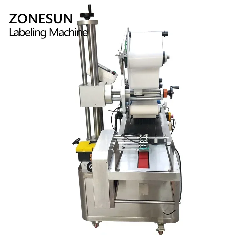 ZONESUN Automatic High Speed Scratch Card Flat Surface Bottle Pouch Automatic Labeling Sticking Machine Cosmetics Paper Boxes