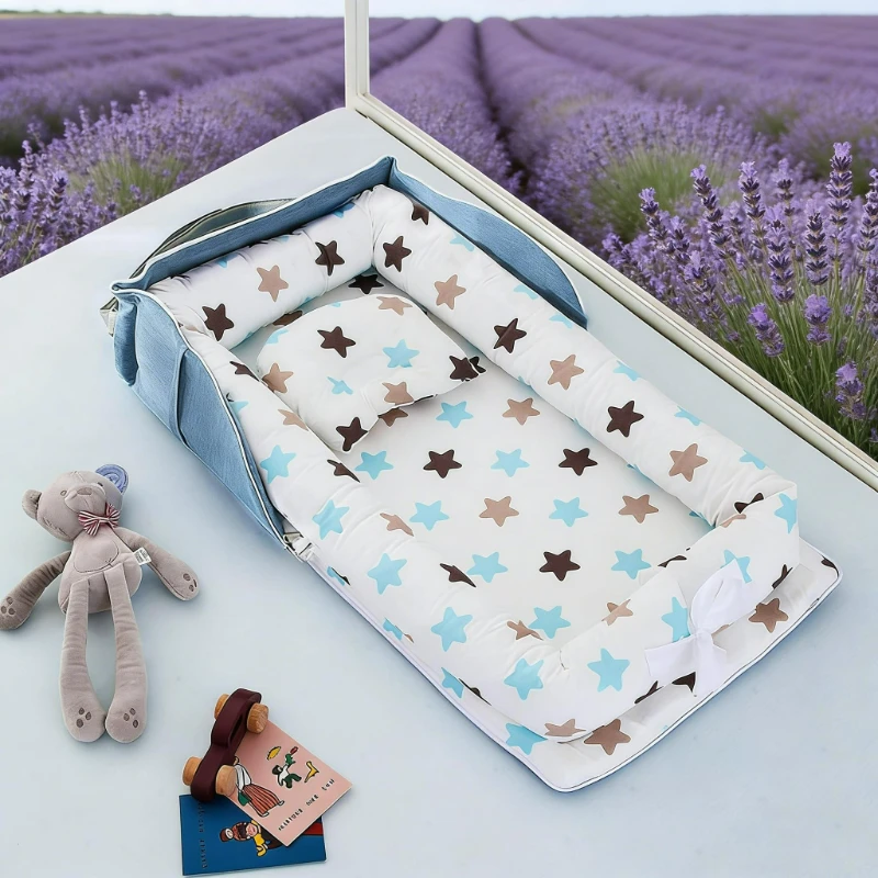 

Новая переносная кроватка-кокон для младенцев 2026 года с подушкой-опорой, складная, для совместного сна новорожденных