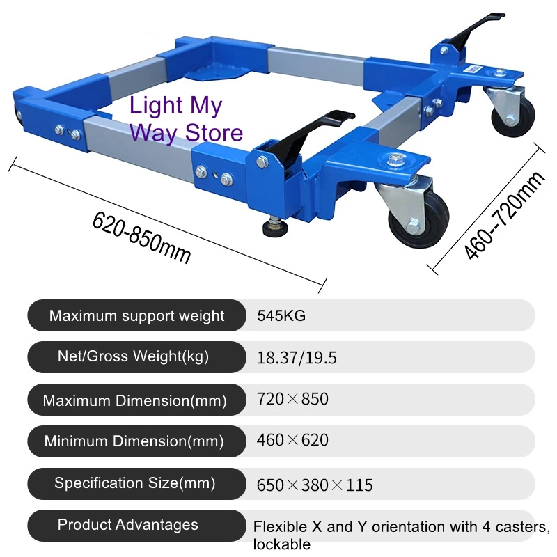 Table saw band saw bearing heavy-duty mobile base Universal universal universal wheel mobile bracket with brake handling base