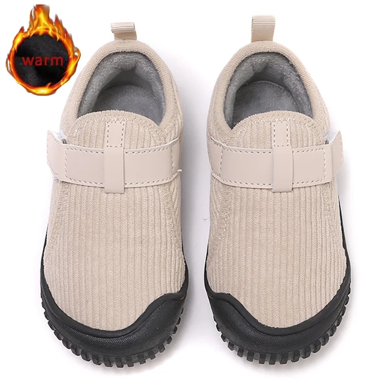 

Зимние новые стильные детские теплые зимние ботинки, плюшевая нескользящая повседневная обувь с высоким берцем, детские непромокаемые хлопковые ботинки, противоскользящие