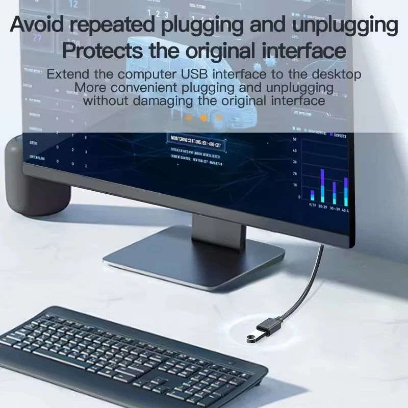 สายต่อขยาย USB 3.0 5Gbps แบบตัวผู้-ตัวเมีย สำหรับฮาร์ดไดรฟ์ แล็ปท็อป พีซี PS4 SSD สายต่อขยาย USB3.0 2.0