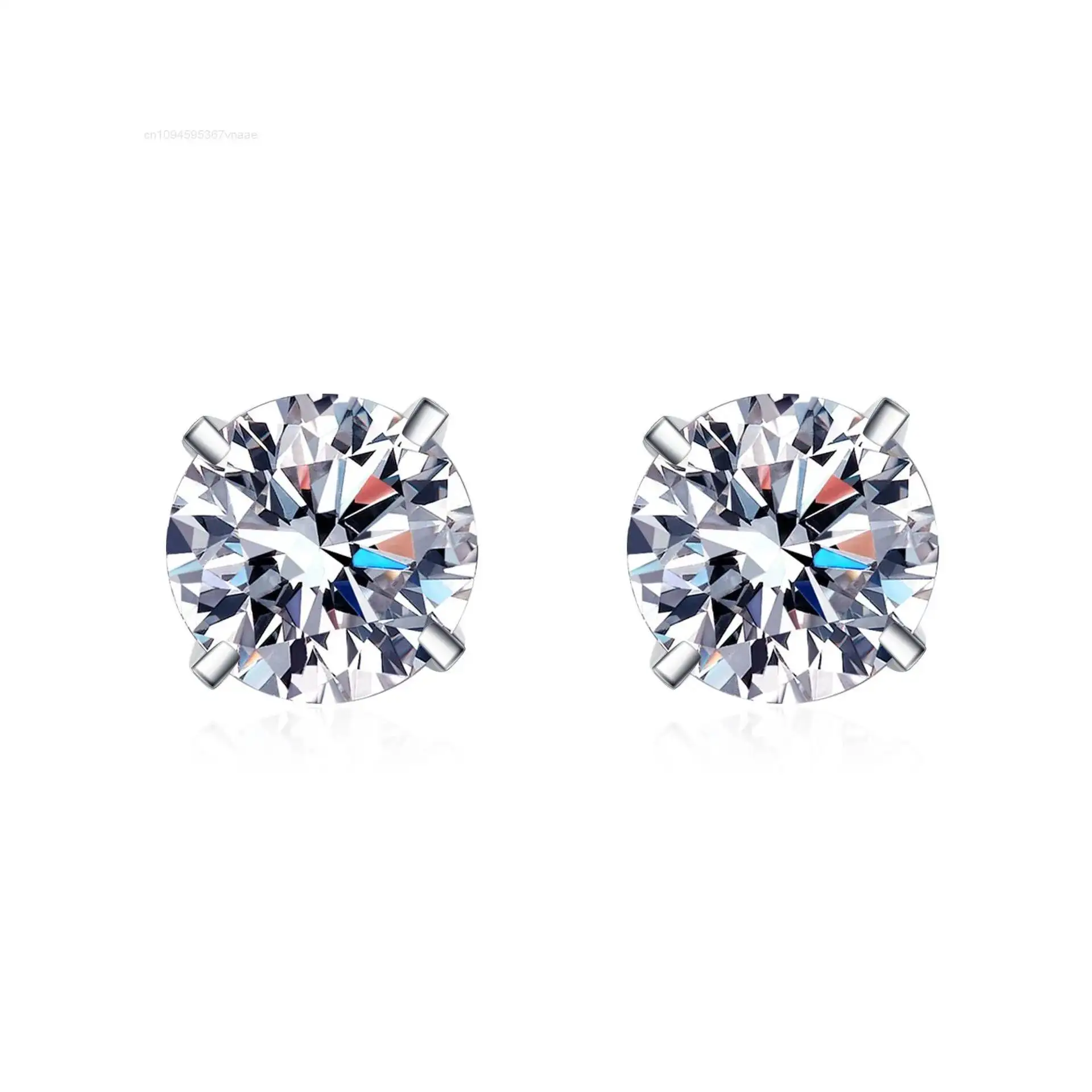 

Elegant 1ct Moissanite Earrings - 925 Silver, Rhodium Plated, Hypoallergenic, Unisex Jewelry for Anniversaries, Weddings, Gifts