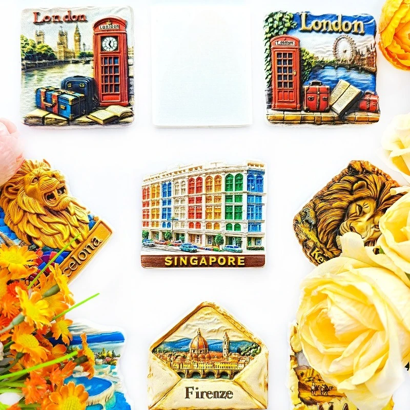 Singapore Rainbow Window Fridge Magnet - 3D Architectural Souvenir Colorful HDB Decor Unique Urban Gift