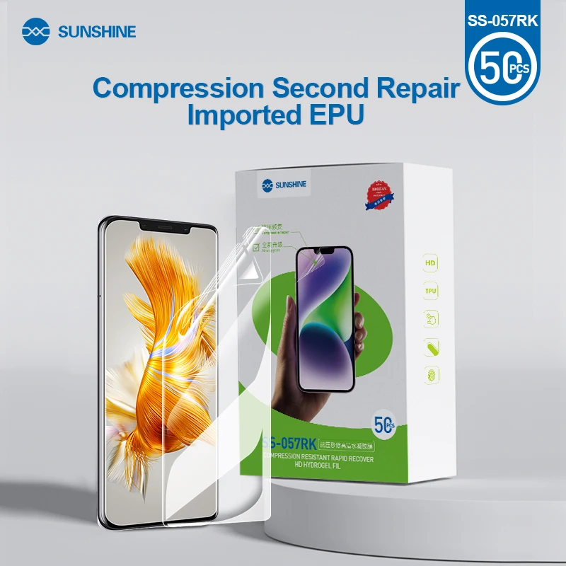 SUNSHINE SS-057RK Anti-stress Instant Repair High-definition Hydrogel Film Protecting the Phone Screen，High-end EPU Material