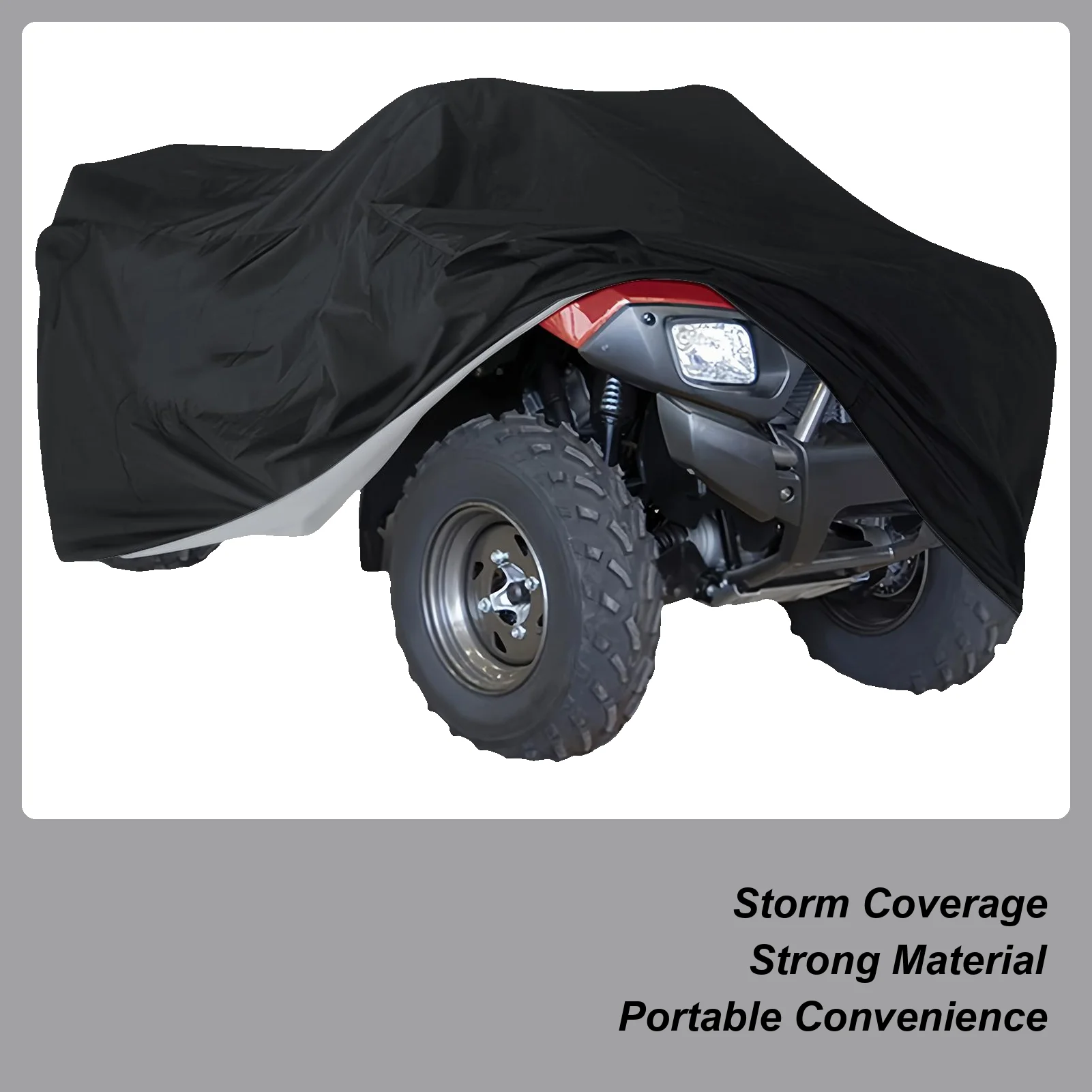

Чехол для квадроцикла, водонепроницаемый уличный 210D, защита от ультрафиолета, водонепроницаемый чехол для пляжного хранения, гаража, подъездной дороги, фермы, ранчо