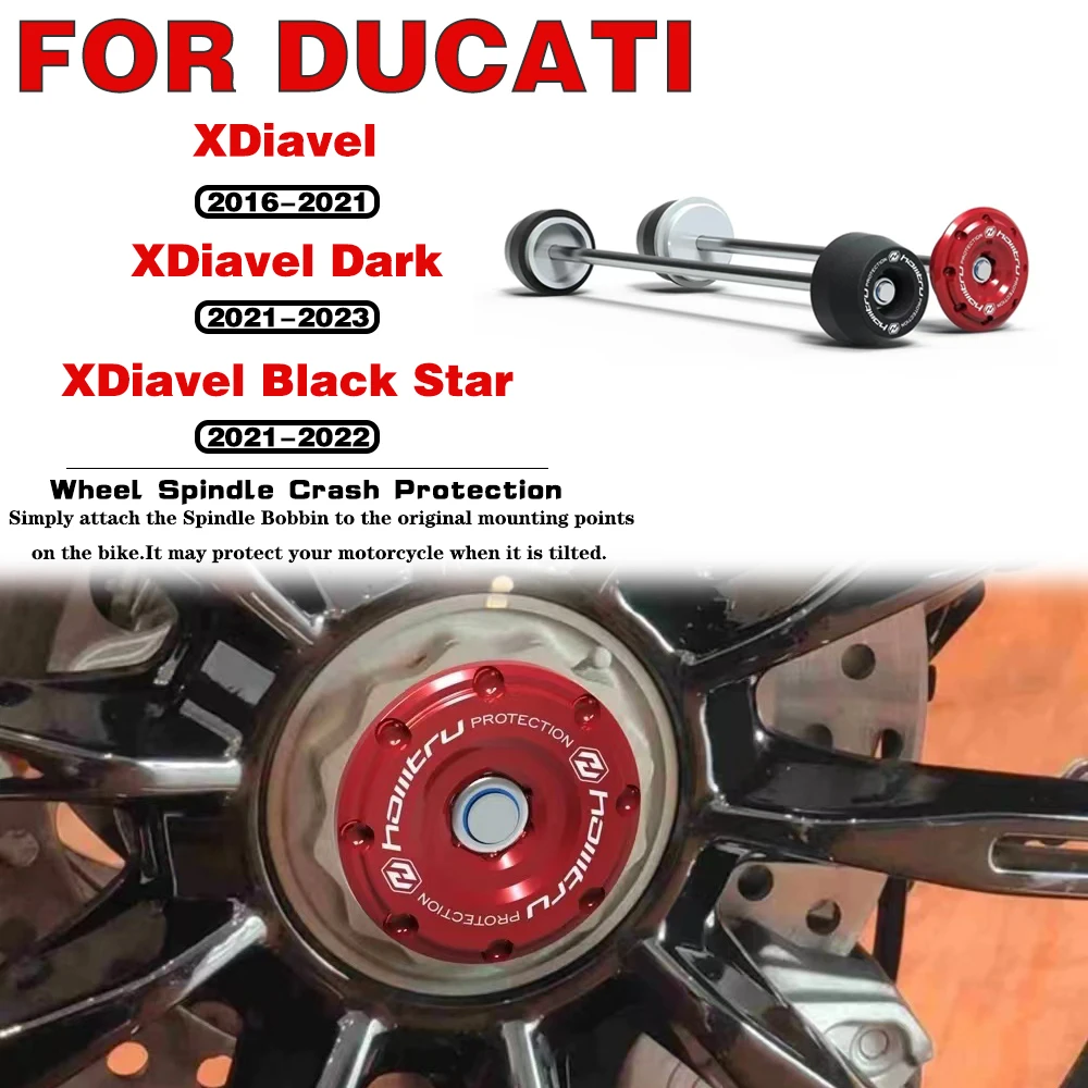 

For DUCATI XDiavel / Dark / Black Star 2016 2017 2018 2019 2020 2021 2022 2023 Front Rear Wheel Spindle Crash Protection