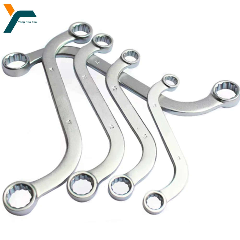 5Pcs S-Type Combination Ring Spanner Inner 12 Point Box End Wrench 10-11 12-13 14-15 16-17 18-19mm Machine Fastener Repair Tool