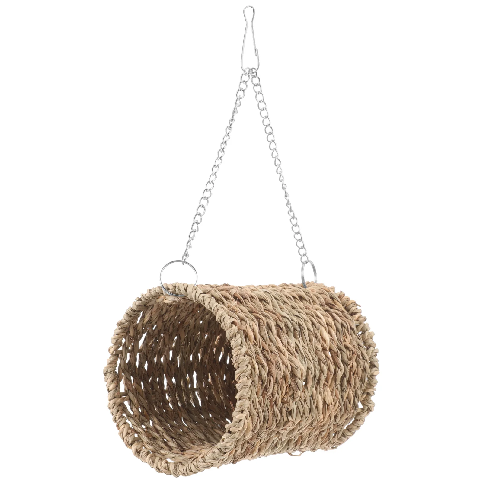 

Hamster Cage Hanging Hammock Straw Woven Nest Natural Lightweight Bed Tunnel for Small Pets Pet Hanging Hammock