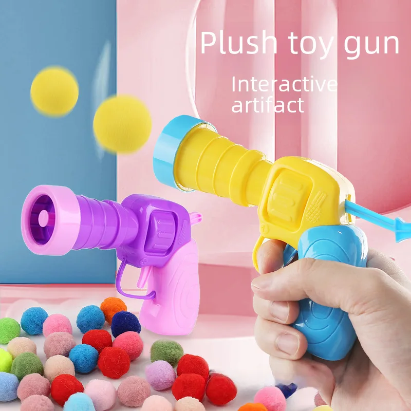 Cat plush toy gun plush launcher to relieve boredom mute interactive artifact pet supplies plush launcher gun Catnip dry Bugs