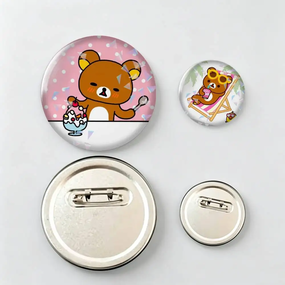 Funny Rilakkuma B-bear-r Brooch Metal Badge Brooch, Fashion Decorative Pins for Hat Bag Clothing Decoration Gift,Souvenir.