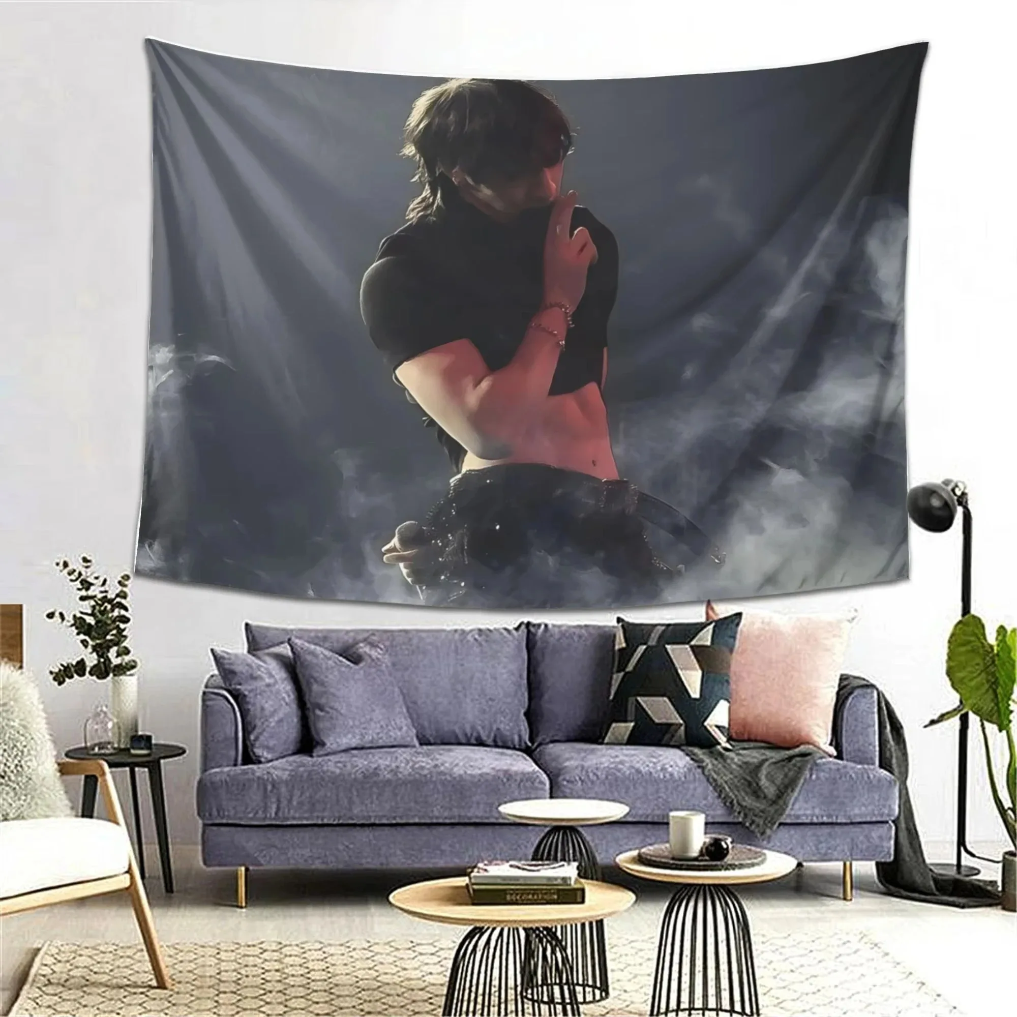 SKZ Han Creative Fabric Wall Hanging Kpop Inspired Aesthetic Tapestry Headboard Backdrop Stylish Room Decor view 4