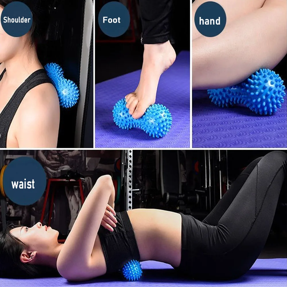 Spiky Roller Ball Massage Acupressure Masaje Foot Reflexology Relieve Muscle Pain Stress Foot Massage Yoga Fitness Ball Roller