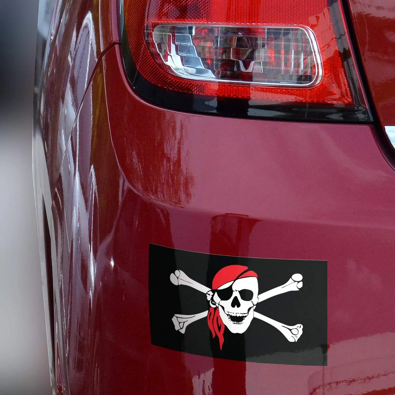 Buccaneer Flag Bumper Sticker Is Durable and Suitable for Wall Computer Motorcycle SUV Truck Business Vehicle
