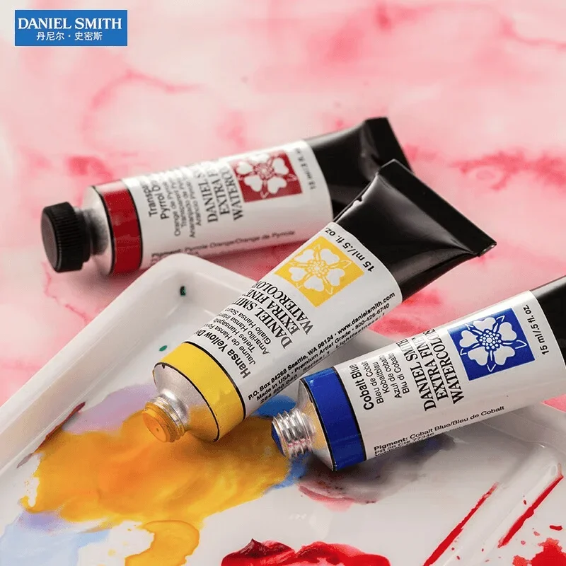 American DANIEL SMITH Series2 Natural Mineral Extra Fine Watercolor Piant 15ml/0.5 Fl Oz Tubes Painting Artists Drawing Supplies