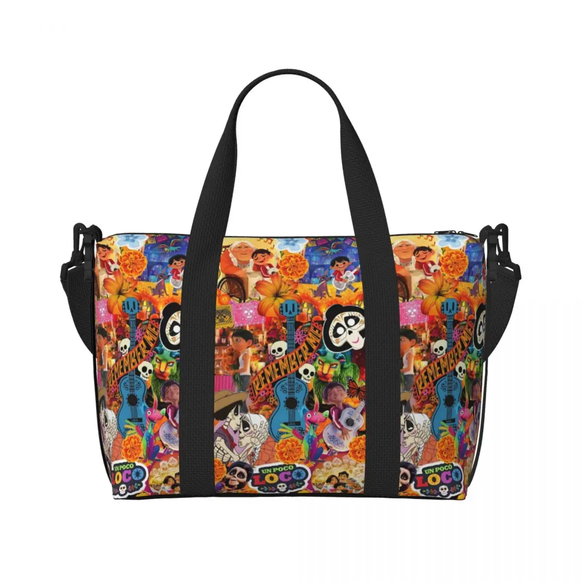 

Custom Coco Tote Bag Women Large Capacity Comedy Animation Gym Beach Shoulder Travel Bag