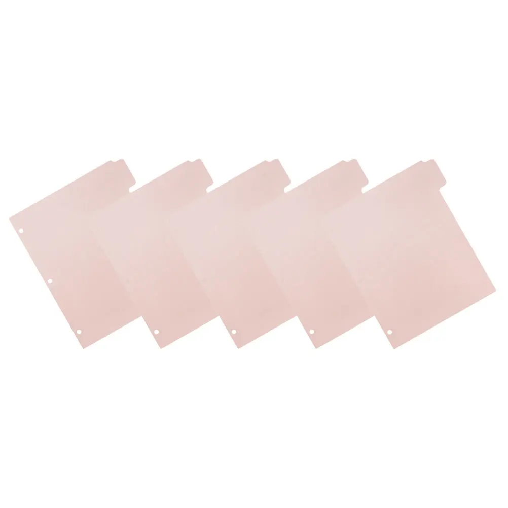 5 أوراق PP فواصل الموثق فواصل الملفات لأجهزة الكمبيوتر المحمولة المجلات العروض التقديمية المنظم علامات التبويب الموثق المفكرة علامات التبويب