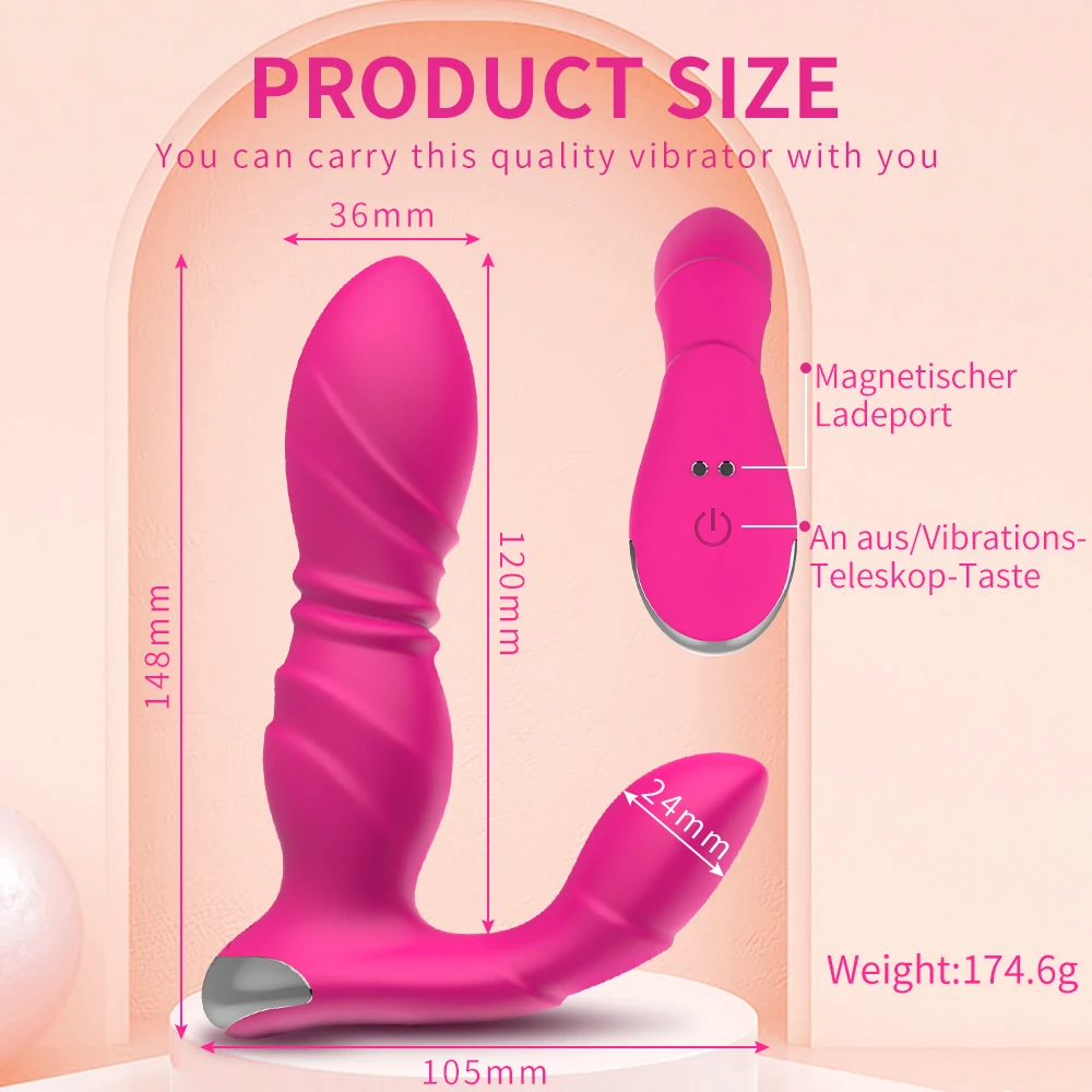 App Vibrators for Women Long Distance Wearable Panties Vaginal Thrusting Dildo Masturbator Anal Butt Massager Sex Toys for Woman view 3