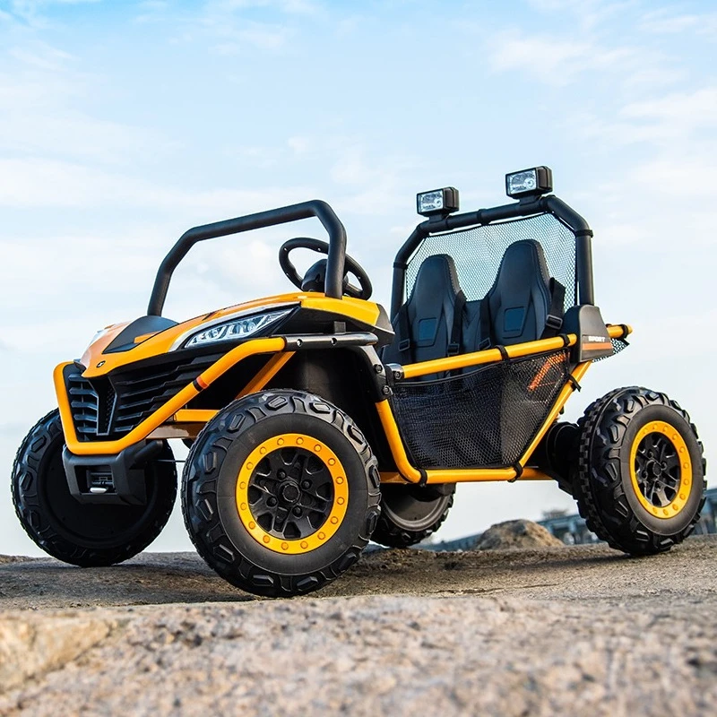 Large off-road children's electric car four-wheel adult children two-seat toy car can sit baby remote control car