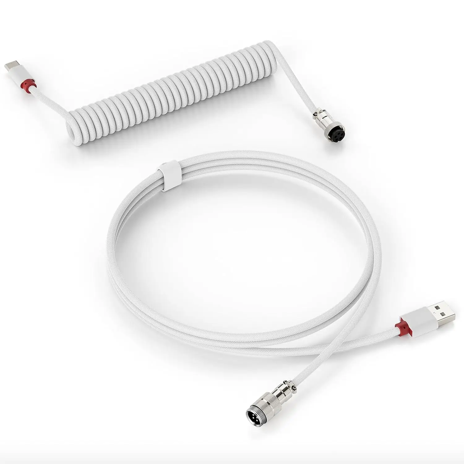 

Кабель для клавиатуры USB-C витой, 1,5 м, с двойной оплеткой, с отсоединяемым металлическим разъемом USB-C на USB-A, витой шнур