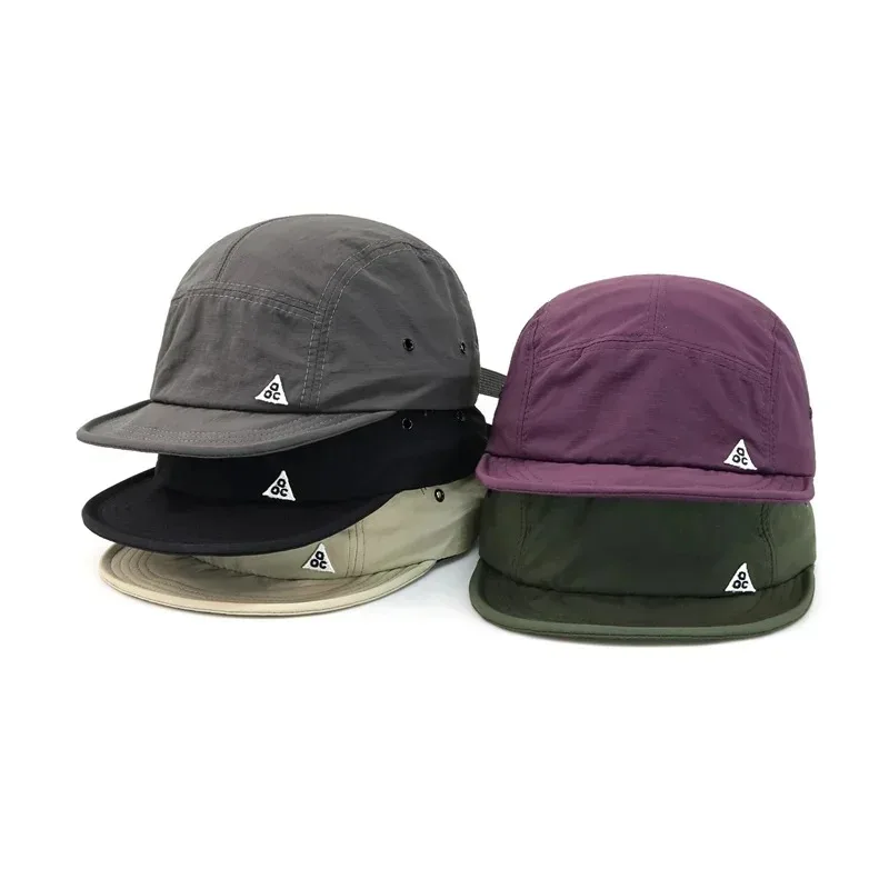 5-teilige, kurze Krempe, schnell trocknende Golf-Baseballkappen, weiche, leichte Sport-Laufkappe für Herren, Unisex, Outdoor, UPF50+, Schirmmütze – Detail 14