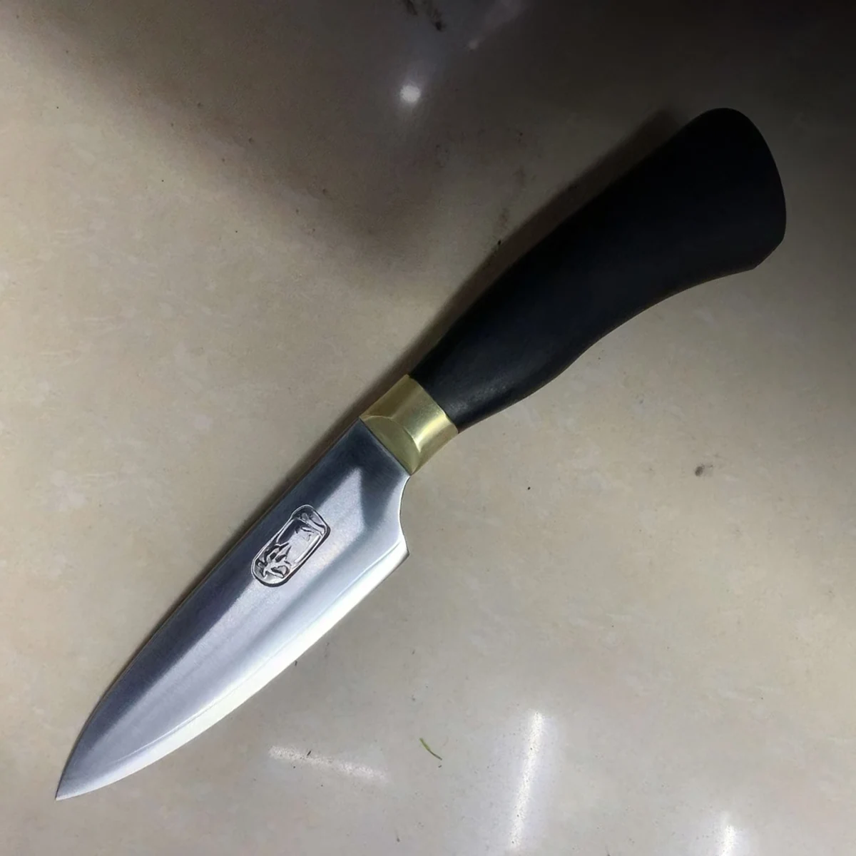 4.5 Inch Utility Knife BG42 Steel Sanmai-gawari Blade Paring Barbecue Cleaver Peeling Handmade Forged Kitchen Knife With Cover