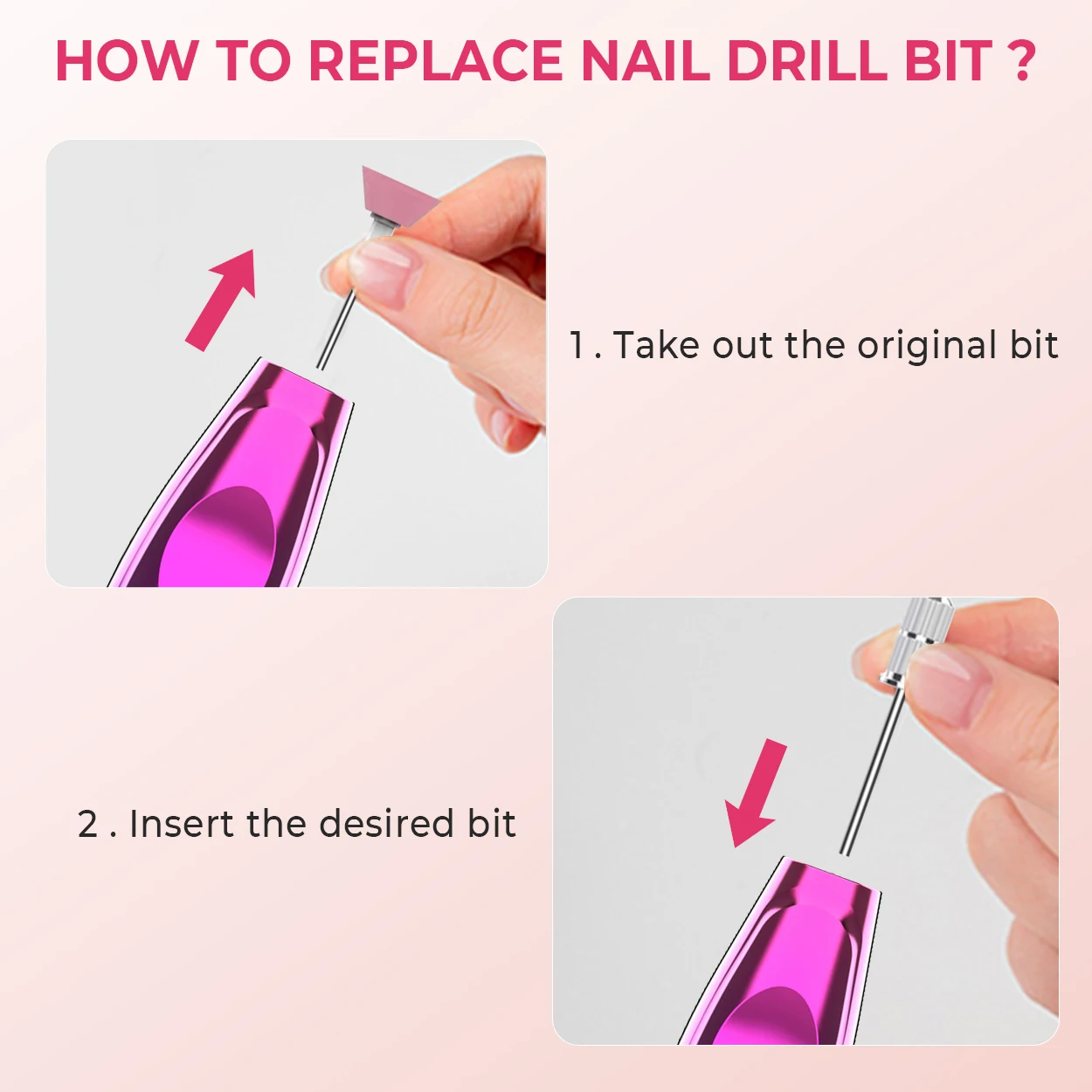 Electric Nail Drill Machine Professional Nail Drills for Gel Nails Polish Rechargeable Portable Nail File Manicure Tool