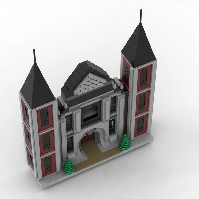 

1114PCS MOC Public Hall Facade Premium Neo-Classical Architecture DIY Model Building Blocks Birthday Toys Gift