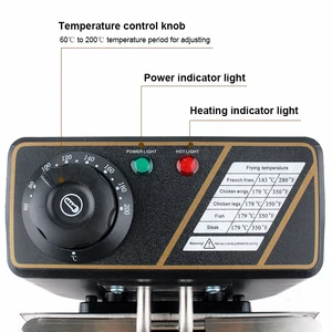 مقلاة زيت عميقة كهربائية متعددة الوظائف فرن شواء من الفولاذ المقاوم للصدأ رقائق الدجاج آلة قلي الزيت وعاء ساخن منزلي 2 لتر أفضل 8 ماكينات لقلي البطاطس - رقم 7