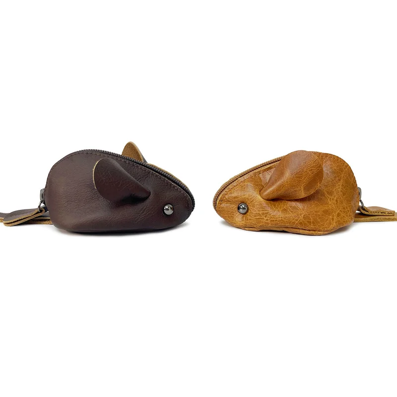 Choose 2 Genuine Leather Coin Purses Top-layer Cowhide Key Cases Multifunctional Coin Purses