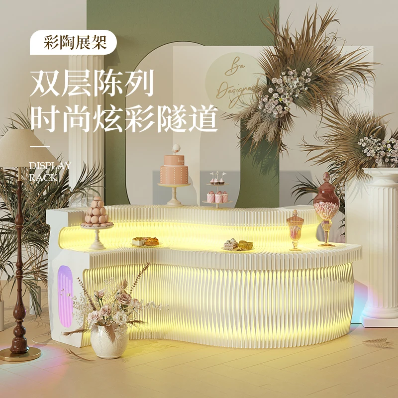 Exhibition rack island display stand decoration display cabinet commercial exhibition foldable mobile booth store applicable