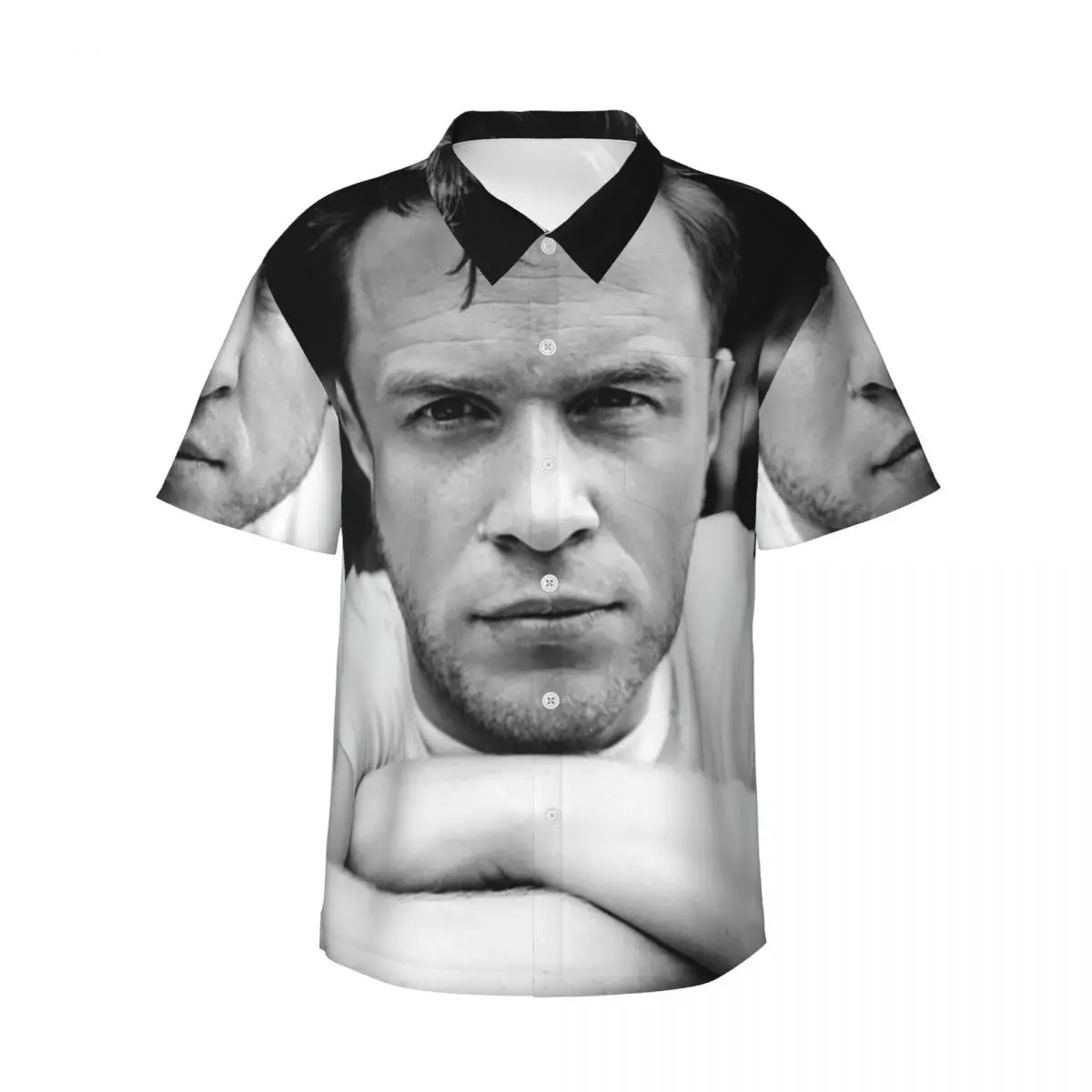 

Olly Murs Men's Shirts Hawaiian Short Sleeve Shirt Fashion Lapel Tops for Summer Beach