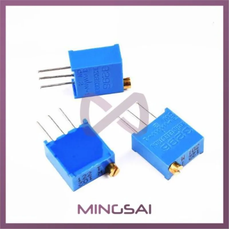 15valuesX1pcs=15pcs 100ohm-2Mohm 0.5w 3296 3296w Variable Resistors MultiTurn trimmer adjustable precision Potentiometer kit