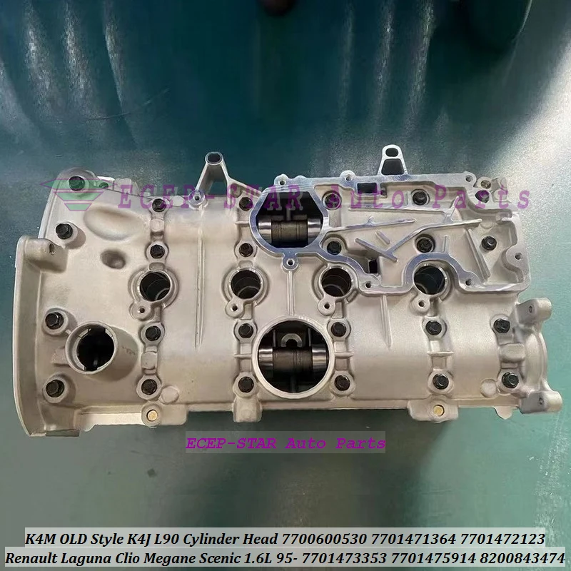 K4M OLD K4J L90 مجموعة رأس الأسطوانة الكاملة لرينو لاغونا كليو ميجان 1.6L 7700600530 7701471364 7701475914 8200843474