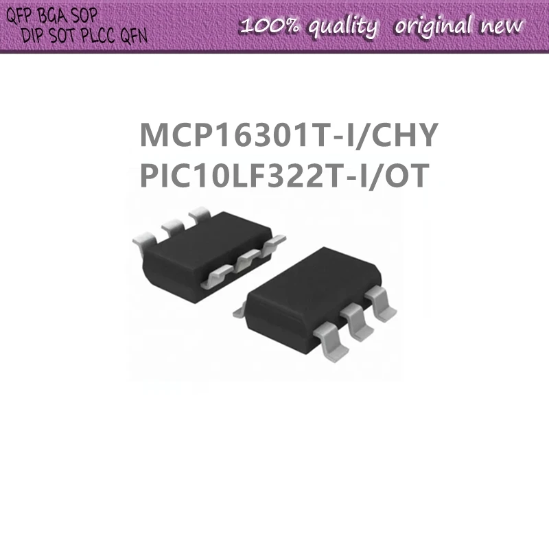 10Pcs/Lot  MCP16301T-I/CHY MCP16301 PIC10LF322T-I/OT  PIC10LF322  SOT-23-6