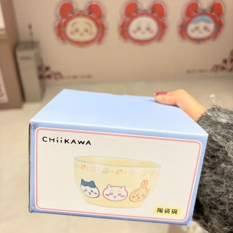 

Anime Chiikawa Hachiware Authentic Plate Fork Ceramic Bowl Usagi Cute Cartoon Kawaii Spoon Kitchen Utensils Eat Ornaments Girl