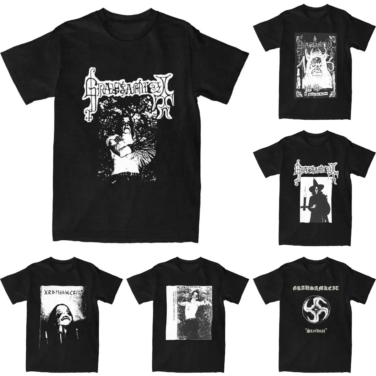 Men Women T-Shirt Grausamkeit Music Black Metal Gothic T Shirts Popular Summer Tee Shirt Funny Casual 100 Cotton Tops Plus Size