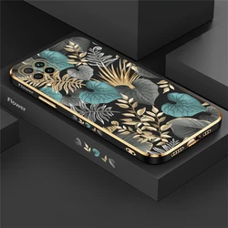 Flowers Luxury Plating Phone Case For Huawei Nova 7i 5i 8i 7 SE 9 3 4 Y70 10 Pro 5T Silicone Soft Cover Cqoue