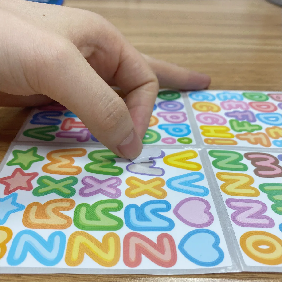 Cartoon Colorful English Letters Label Stickers Diy Cup Lunch Box Mark Waterproof Name Stickers