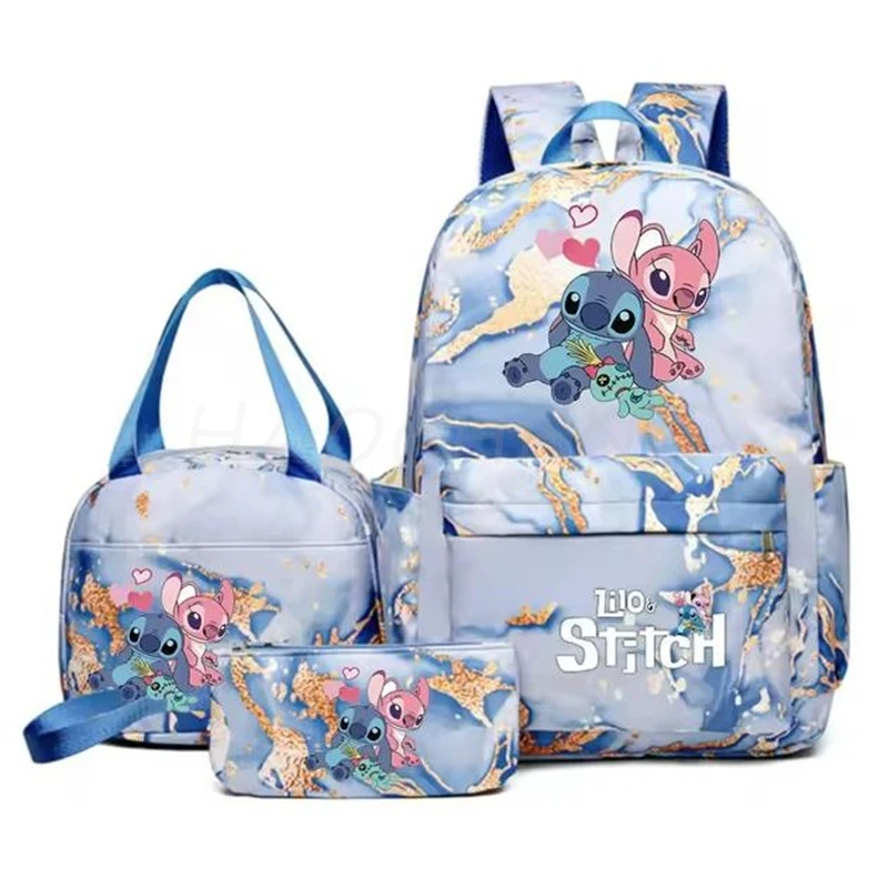 

3Pcs/set Disney Lilo Stitch Backpack for Girl Boy Student Teenager Children Rucksack Kid Birthday Gift Fashion Casual School Bag