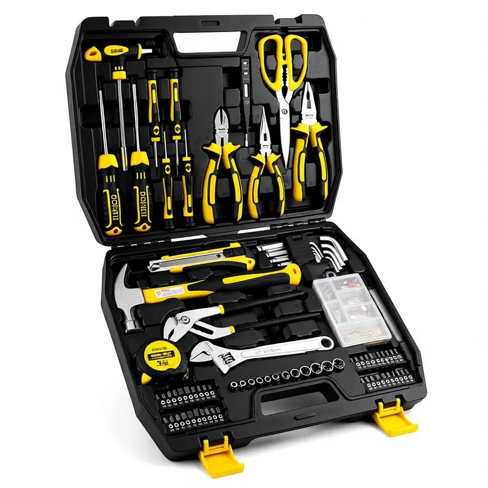 

Набор инструментов для дома из 185 предметов с кейсом для хранения для ремонта и обслуживания дома