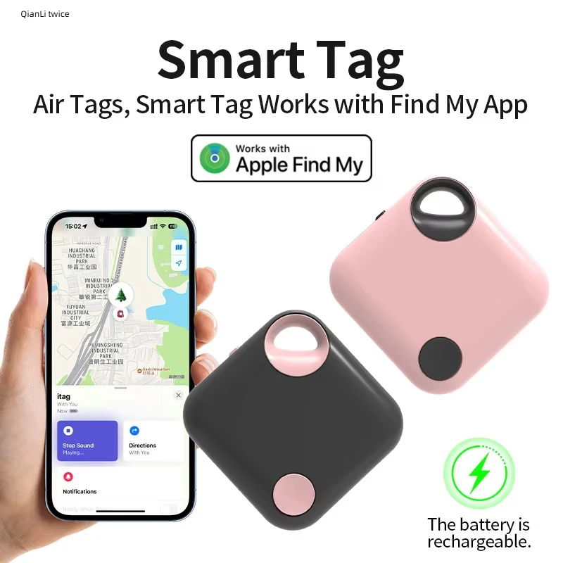 Polttopuut mini air tag with quadruple positioning, anti loss, waterproof, pet, child, lost, elderly, tamper proof tracker