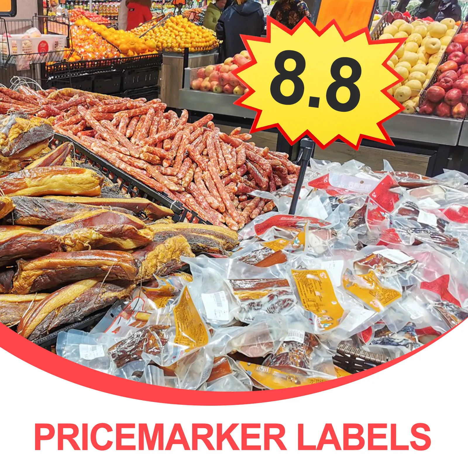 100Pcs Bright Color Price Tags 11x6cm for Supermarket Store Shelf Display Label Holders Easy Clip Sign Display Stand