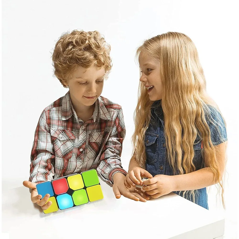 2026 Music Magic Cube Flashing Light Handheld Puzzle Cube Electronic Musical Cube Fidget Toy for Kids Adults