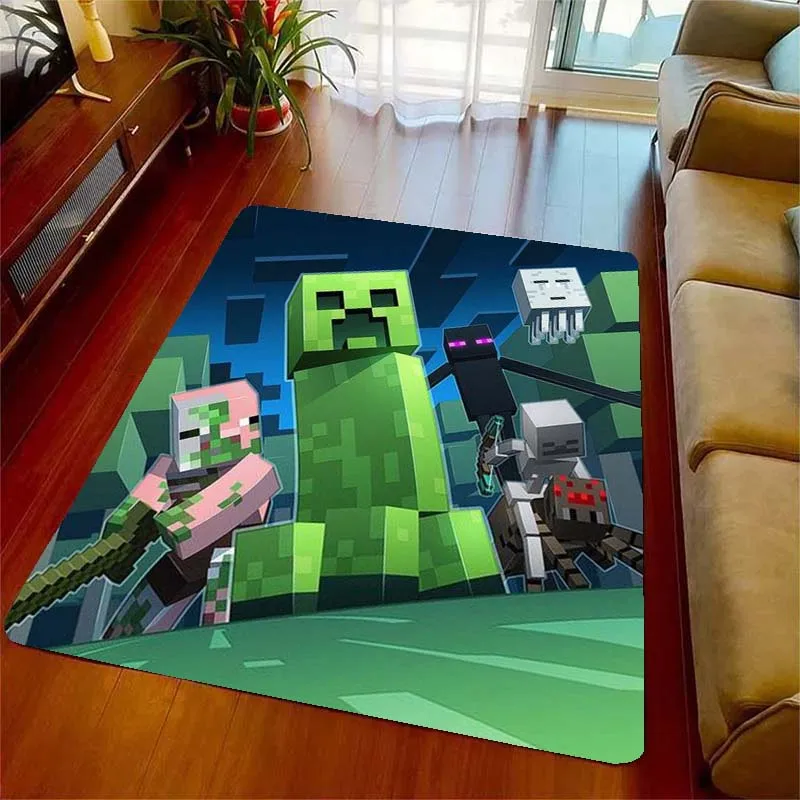 M-Craft Classic Pixel SandBox Game Area Rugs for Living Room Bedroom Decoration Rug Children Play Gamer Room Mat Non-slip Carpet