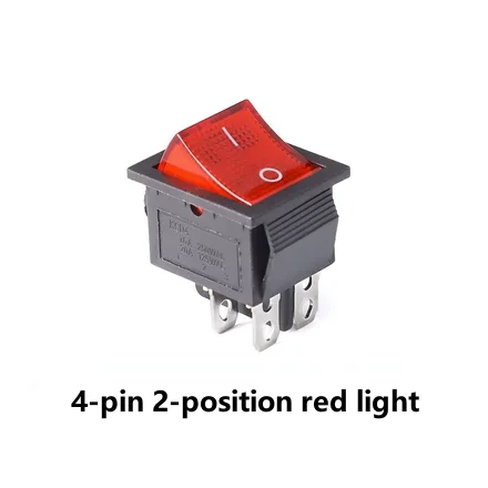 KCD4 16A 250VAC 20A 125VAC Marine Rocker Switches 4-pin 6-pin 2-speed 3-speed Black Red Green Blue Yellow LED Indicators