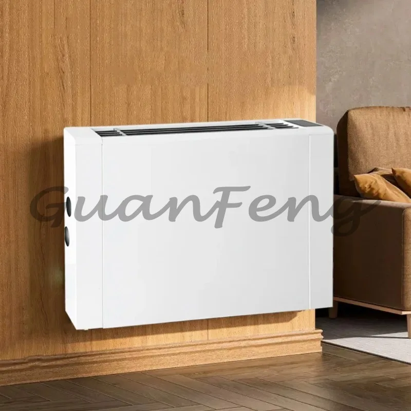 Vertical concealed floor refrigerated ultra-thin fan coil unit