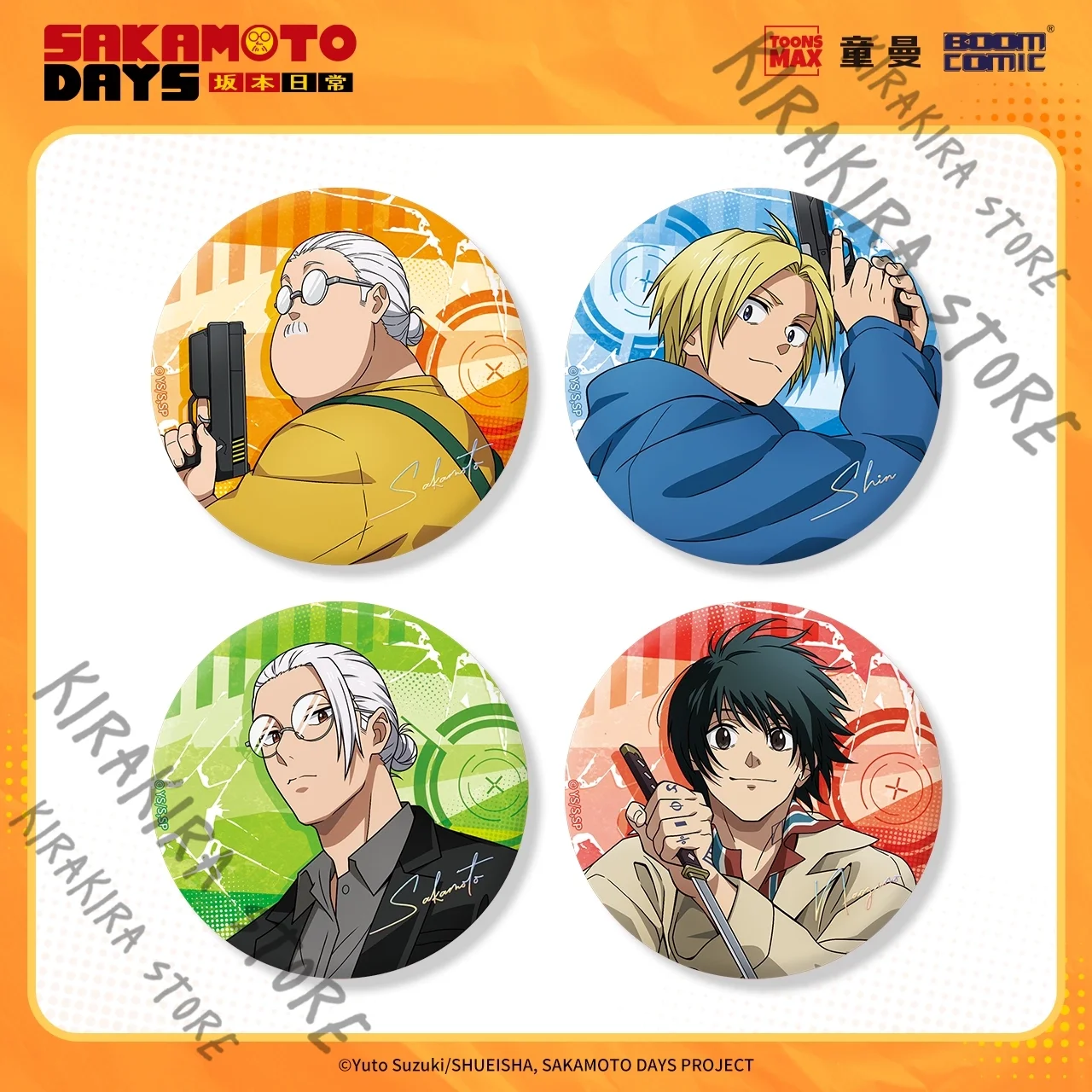 

SAKAMOTO DAYS Nagumo Yoichi Emblem Tinplate Badge Brooch Asakura Shin Sakamoto TarōCosplay Breastpin Decor Hanging Drop