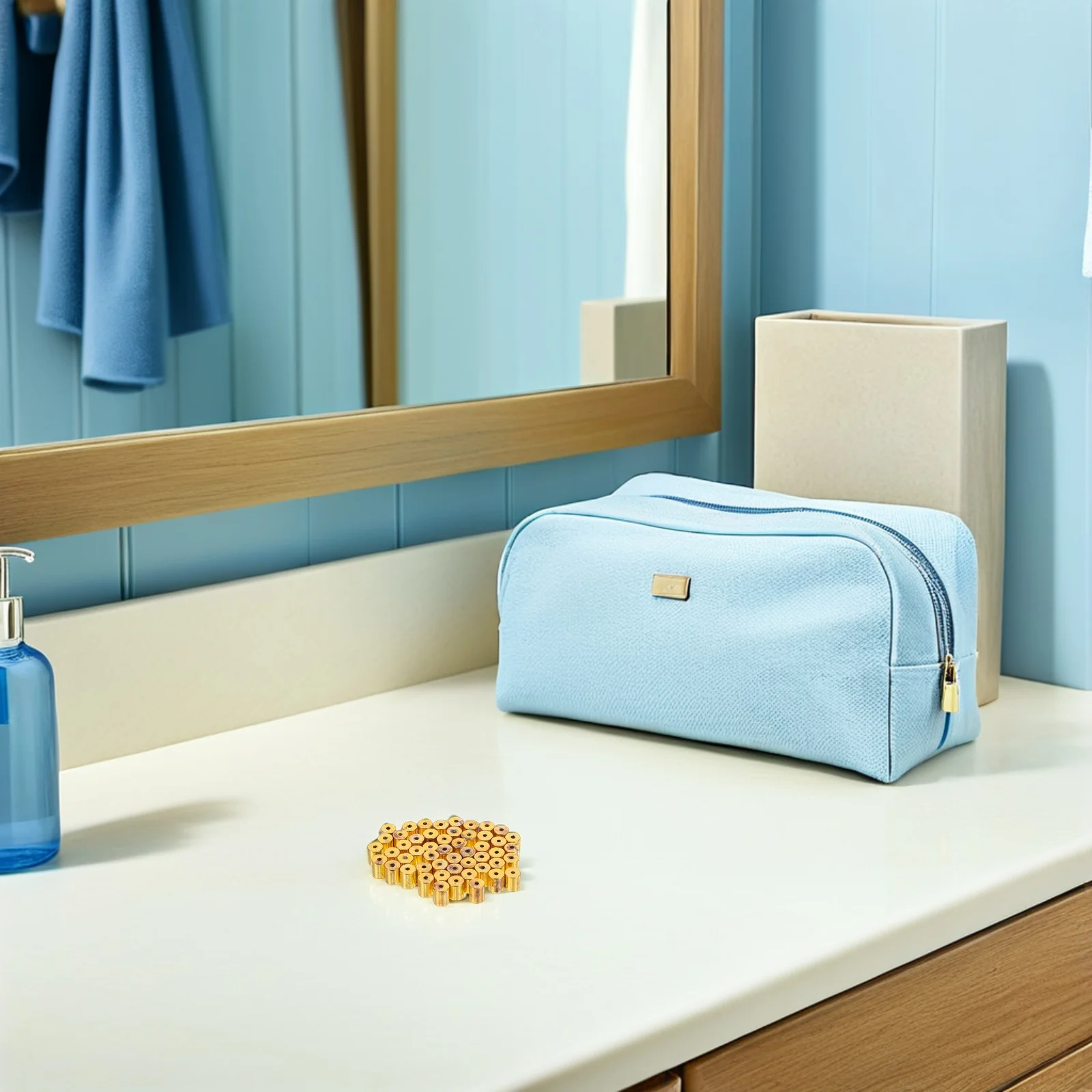 50 قطعة من القرط النحاسي المدمج ظهورهم توافق متعدد الاستخدامات لأنماط القرط المختلفة أقراط مثقوبة ظهورهم ثقب الأذن الخلفي #3